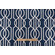 Magnolia Home Deco Printed Cotton Drapery Fabric in Navy 