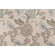 Ajanta Hand-Printed Drapery Fabric in Tan/Aqua