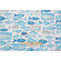 Bryant Fabrics Hooked Printed Polyester Outdoor Fabric in Seaside Blue 