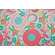 Sophia Printed Polyester Outdoor Fabric in Turquoise/Coral 