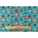 Emma & Mila BF Birds & Flowers Printed Cotton Craft Fabric in Turquoise