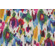 Home Accents Aurora Ikat Printed Linen Drapery Fabric in Multi by Ronnie Gold