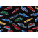 Fabrics Of SoHo Route 66 - Tossed Classic Cars Printed Cotton Craft Fabric in Black for Timeless Treasures