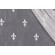 Fleur De Lis Embroidered Sheer Drapery Fabric in Ivory