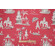Pagoda Road Printed Cotton Drapery Fabric in Azalea