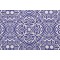 Bryant Corinthian Geo Printed Polyester Outdoor Fabric in Cobalt 