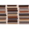 PK Lifestyles Solar Stripe Printed Polyester Outdoor Fabric in Ebony 