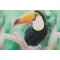 Toucan Printed Polyester 18x18 Inch Pillow Square Outdoor Fabric in Multi 