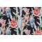 Harrison Howard Ocean Wonders Printed Cotton Twill Drapery Fabric in Ebony 