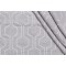 Hexagon Fret Embroidered Drapery Fabric in Sterling