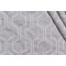 Hexagon Fret Embroidered Drapery Fabric in Sterling