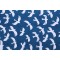 Stof France Mouette Printed Cotton Twill Drapery Fabric in Marine 