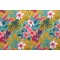 Stof France Ahuna Printed Cotton Twill Drapery Fabric in Moutarde 