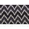 Tempotest Ikat Chevron Woven Solution Dyed Acrylic Outdoor Fabric in Charcoal