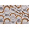 PK Lifestyles Half Moon Embroidered Drapery Fabric in Golden 