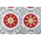 Isabelle de Borchgrave Kaftan Suzani Printed Cotton Drapery Fabric in Canyon for Fabricut