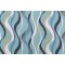 Robert Allen Ribbon Line Printed Cotton Drapery Fabric in Rain 