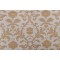 Thibaut Anita Damask Printed Linen Cotton Drapery Fabric in Metallic on Natural F98636