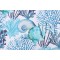 P Kaufmann St Tropez Printed Cotton Drapery Fabric in Ocean 