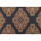 Thibaut Montgomery F96012 Printed Linen Blend Drapery Fabric in Navy