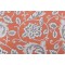 Duralee McGivern Printed Cotton Drapery Fabric in Orange