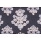 Lacefield Clara-Chatham White Printed Cotton Blend Drapery Fabric in Indigo