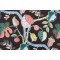 P Kaufmann Aurora Vine Printed Cotton Drapery Fabric in Onyx 