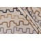 PK Lifestyles Frills Printed & Embroidered Drapery Fabric in Topaz 
