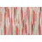 PK Lifestyles All Lined Up Printed Polyester Outdoor Fabric in Coral
