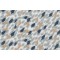 Juba Printed Velveteen Decorator Fabric in Blue Spruce