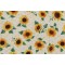 Fabrics Of SoHo Advice From A Sunflower - Tossed Pretty Sunflowers Printed Cotton Craft Fabric in Cream for Timeless Treasures 
