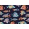 Dear Stella Terrain Of Thought - Off the Hook Printed Cotton Craft Fabric in Moonlight 