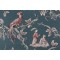 Paonne Printed Linen Decorator Fabric in Spruce
