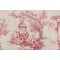 Stof France Galanterie Toile Printed Cotton Drapery Fabric in Rouge 