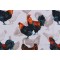 Stof France Poulailler Printed Cotton Drapery Fabric in Multicolore 