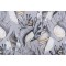 Hamilton Caspian Printed Cotton Drapery Fabric in Abyss 
