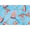 Timeless Treasures Gingerbread Dreams - Snowglobes Printed Cotton Craft Fabric in Turquoise 