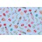 Timeless Treasures Gingerbread Dreams - Christmas Holiday Icons Printed Cotton Craft Fabric in Blue 