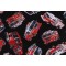 Timeless Treasures Fire Rescue - Tossed Fire Engine Printed Cotton Craft Fabric in Black 