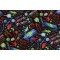 Gail Cadden Elite Athlete - Pickleball Printed Cotton Craft Fabric in Black for Timeless Treasures 