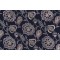 Valiant Fabrics Lydia Embroidered Drapery Fabric in Navy 