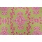 Thibaut Halie F936112 Printed Linen Blend Drapery Fabric in Green & Raspberry