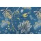 Anna French Donegal F913002 Printed Linen Blend Drapery Fabric in Peacock Blue