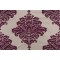 Thibaut Arturo Damask W713016 Embroidered Drapery Fabric in Dark Purple on Flax