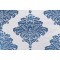Thibaut Arturo Damask W713014 Embroidered Drapery Fabric in Navy and White