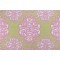 Thibaut Jakarta F98613 Printed Linen Blend Drapery Fabric in Green & Lavender 