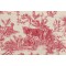 Thibaut Chateau De Loir F97301 Printed Cotton Drapery Fabric in Red on Cream