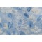 PK Lifestyles Farmhouse Leaf Printed Polyester Outdoor Fabric in Chambray
