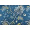 Thibaut Donegal F913002 Printed Linen Blend Drapery Fabric in Peacock Blue
