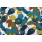 Robert Allen Abstract Flora Printed Drapery Fabric in Turquoise